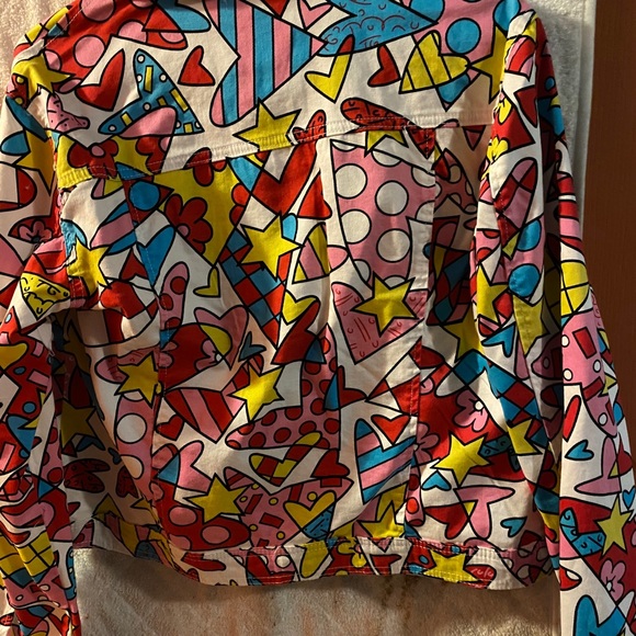 White jean print jacket - Picture 2 of 3